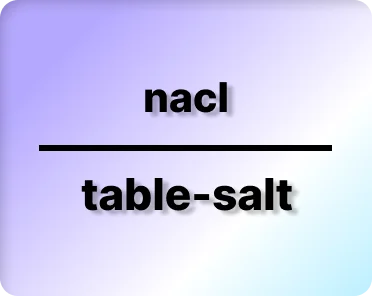 NaCl stands for |  sodium chloride (table salt)